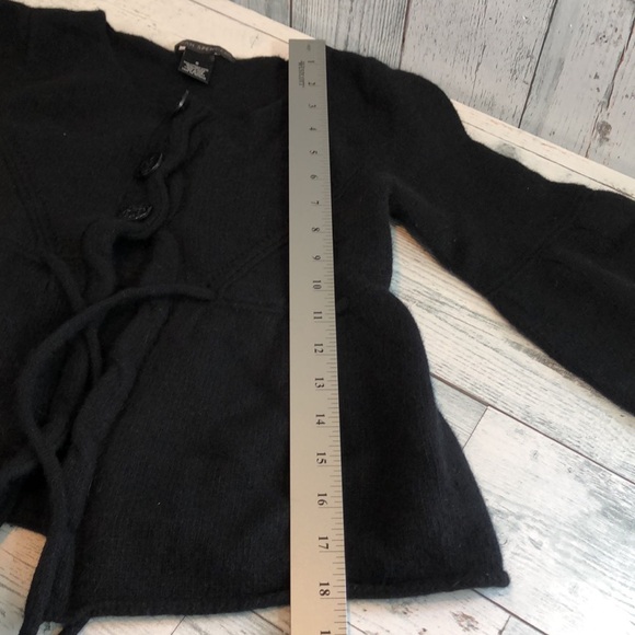 Sarah Spencer Lambs Wool Blend Black Cardigan Small - Picture 11 of 12